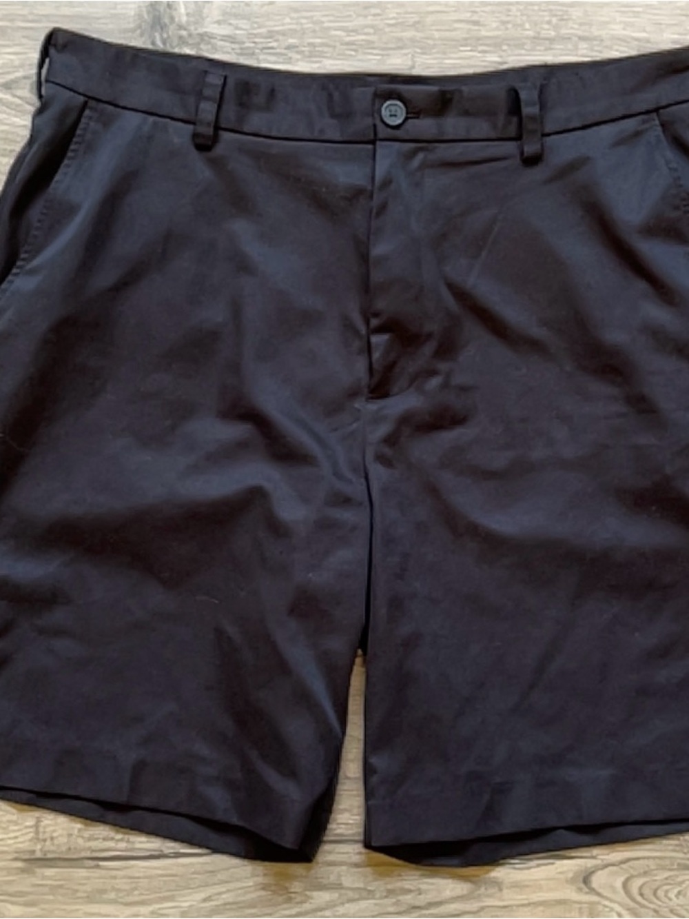 Izod Black Flat Front Chino Shorts